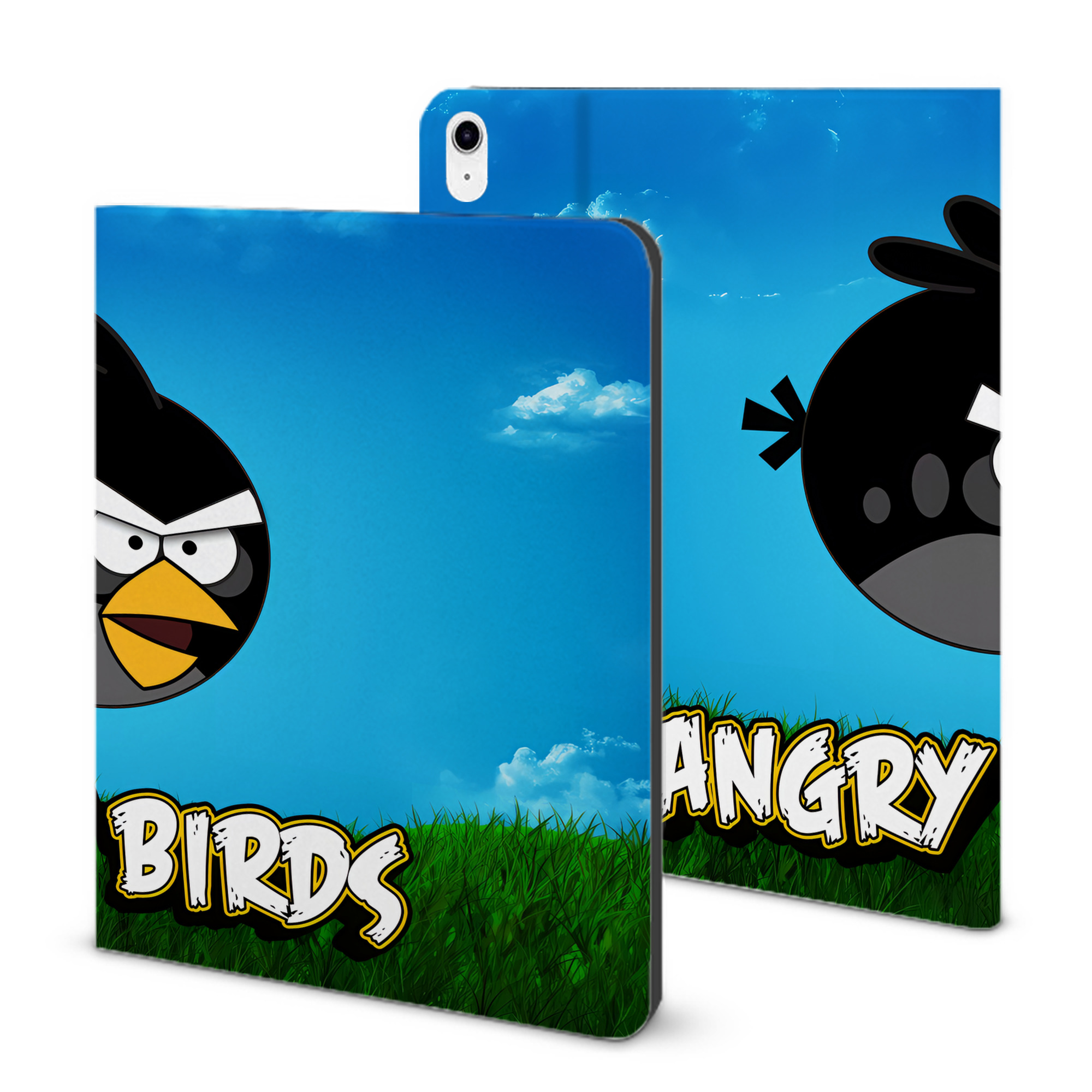 （画像用） Angry Birds アングリーバード IPad ケース ブック型 PUレザー TPU 耐衝撃 軽量 薄型 ペン収納なし 全面保護 IPad 各モデル対応